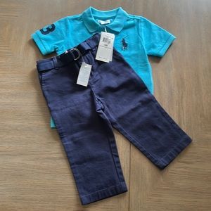 NWT Ralph Lauren Polo Outfit Set size 18m
